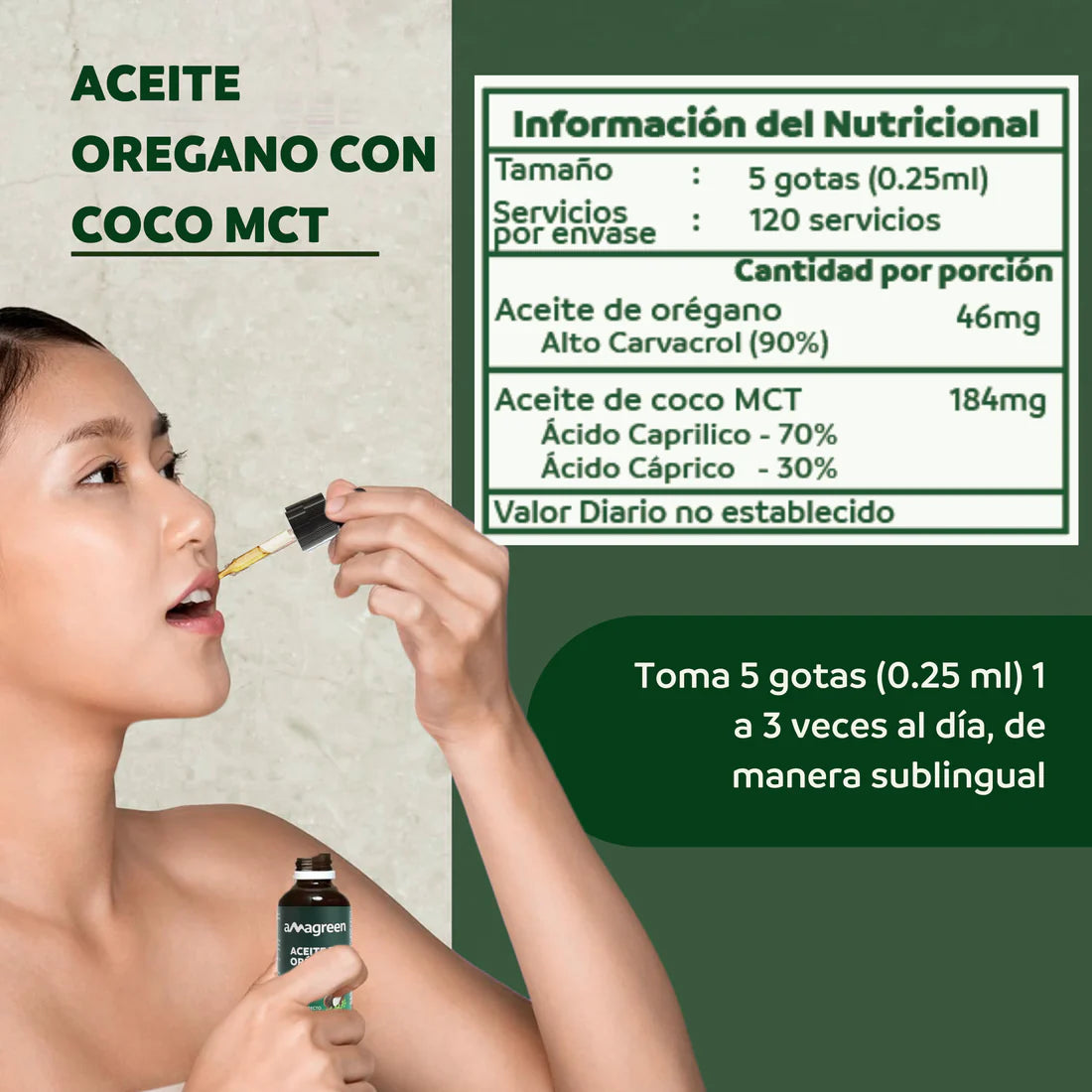 Aceite de Orégano + MCT en Gotas 30 ml | Alta Potencia 90% Carvacrol | Refuerzo Inmunitario y Digestivo Natural