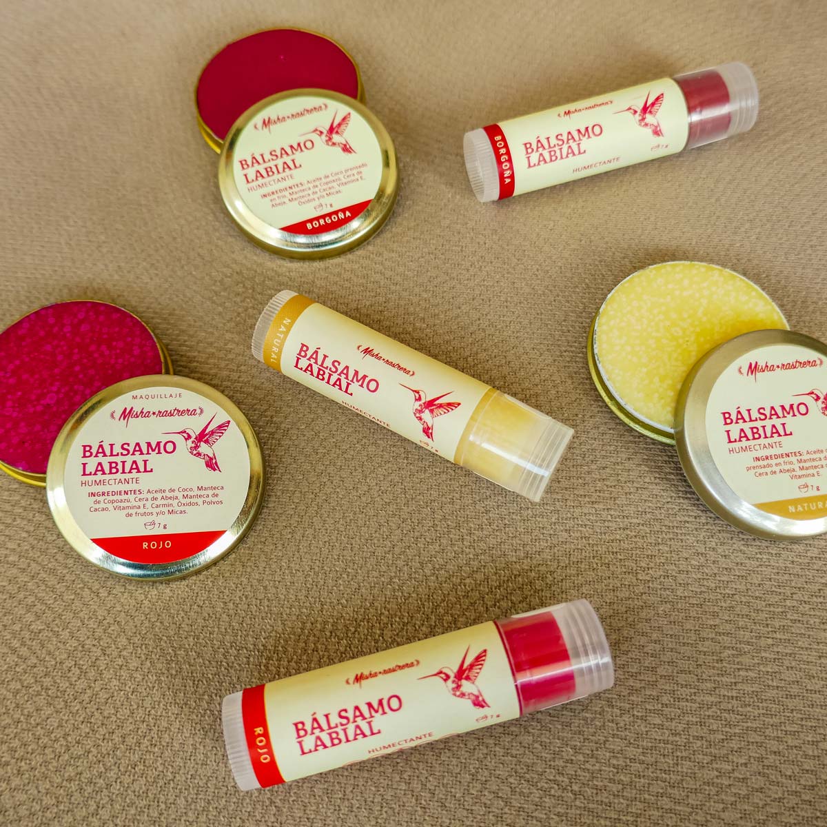 Bálsamo Labial Color Borgoña en Lata - 100% Natural