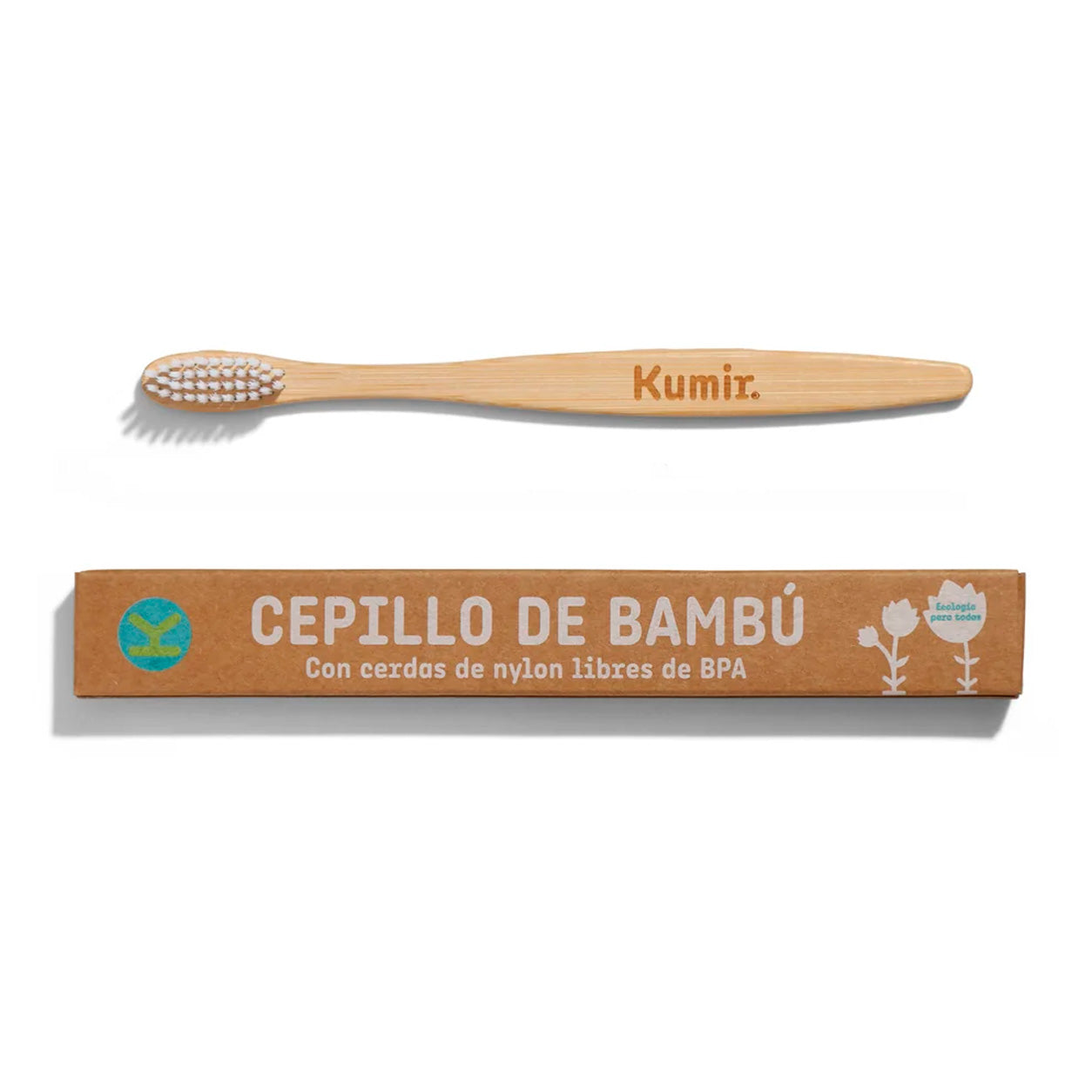 Cepillo de Dientes de Bambú Blanco | Cerdas Suaves Libres de BPA