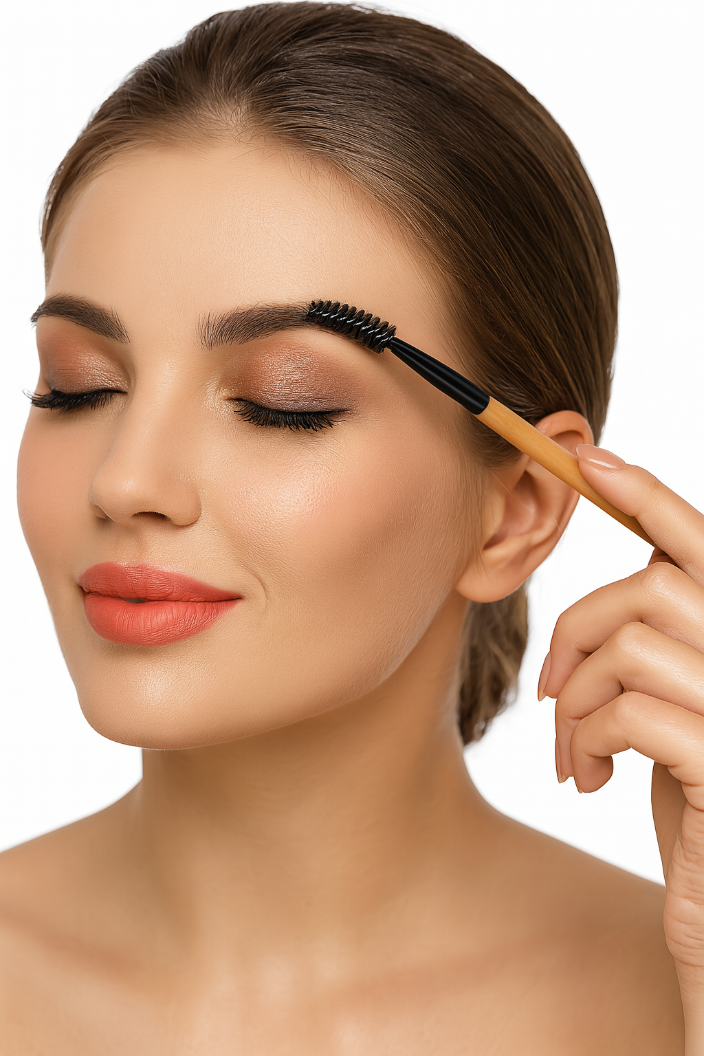 Cepillo de Cejas y Pestañas de Bambú - Doble Punta