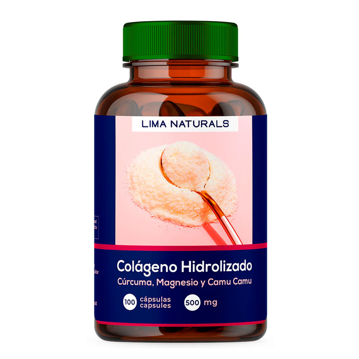 Colágeno Hidrolizado con Magnesio, Cúrcuma y Camu Camu en cápsulas (100 x 500mg)