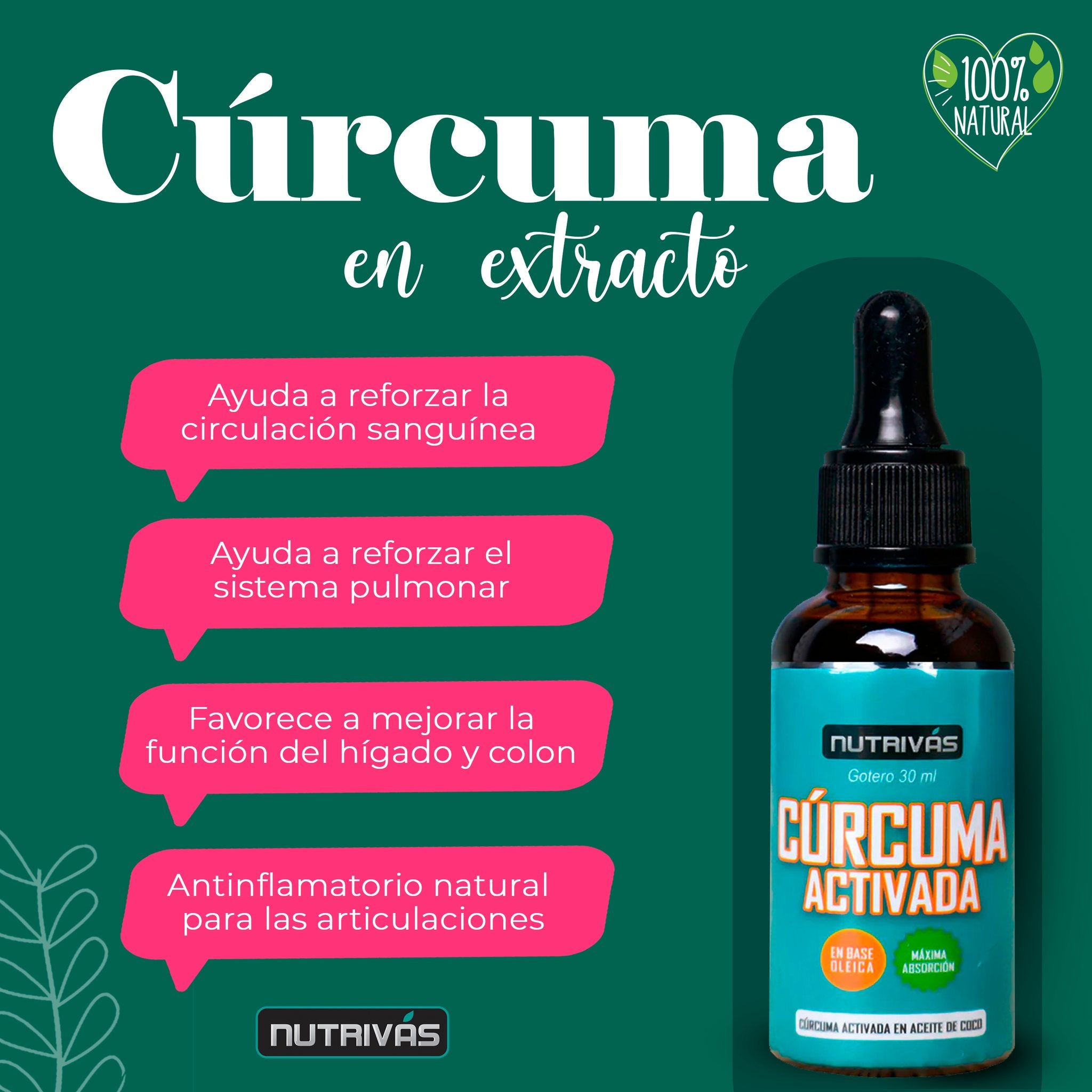 Cúrcuma Activada - Extracto Sublingual x 30ml