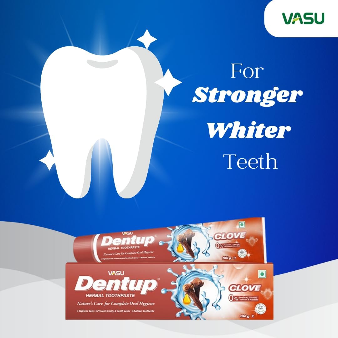 Pasta Dental Natural DentUp con Clavo de Olor - Sin Flúor x 100g