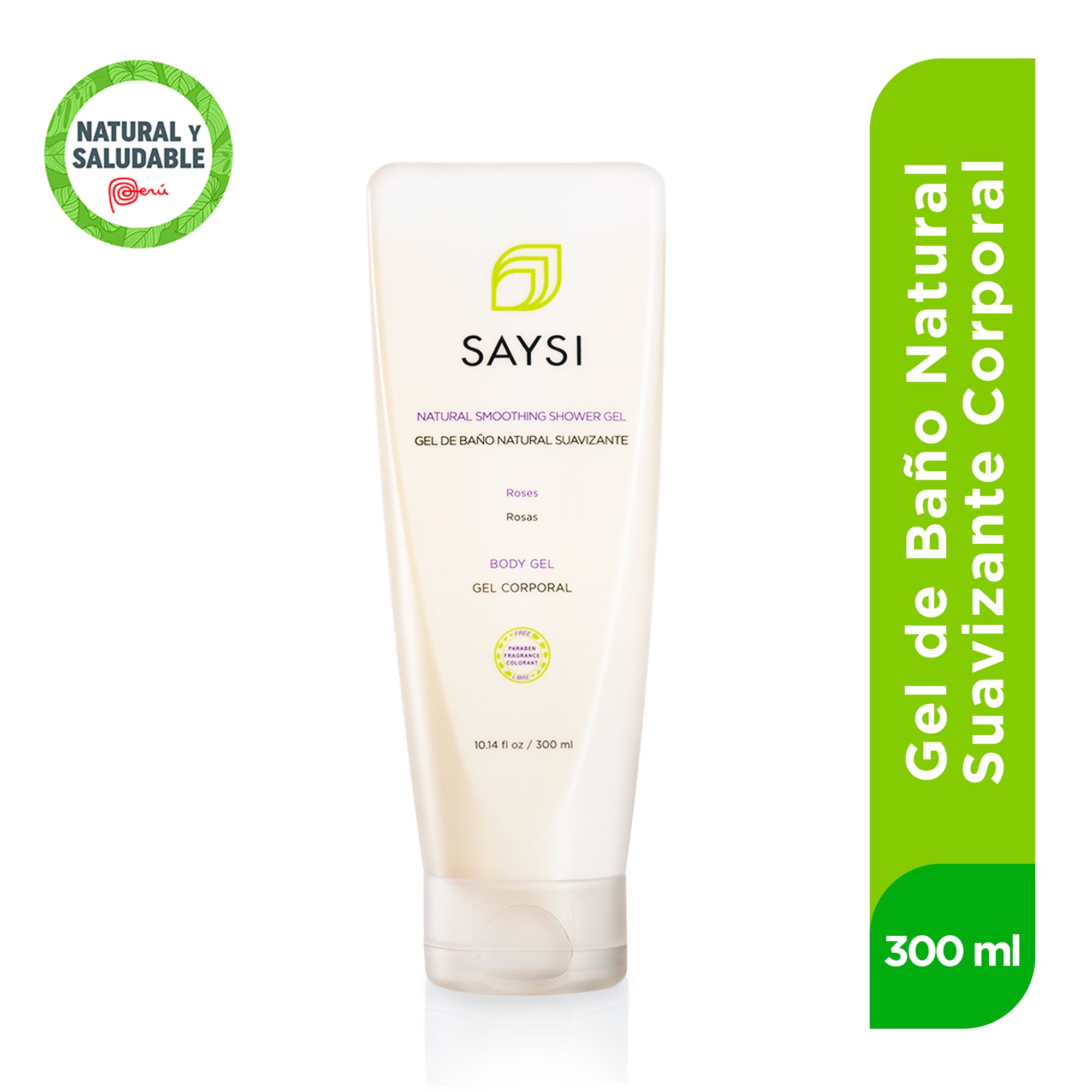 Gel de Baño Natural Suavizante – Rosas, Aloe & Vitamina E | Limpieza Delicada e Hidratación para Todo Tipo de Piel x 300ml