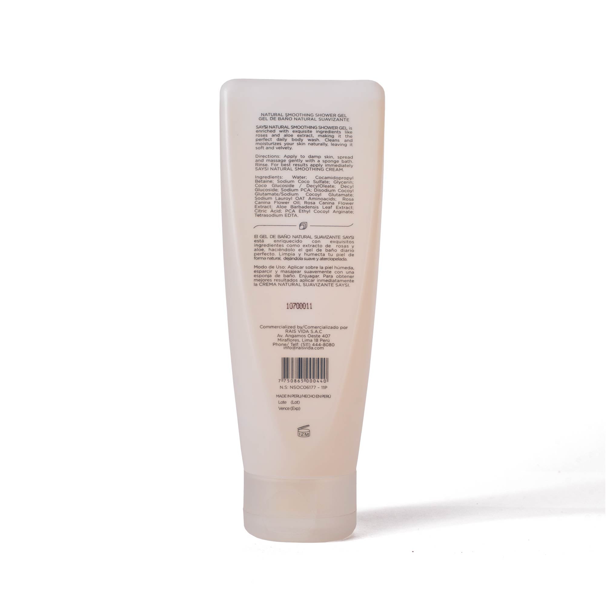 Gel de Baño Natural Suavizante – Rosas, Aloe & Vitamina E | Limpieza Delicada e Hidratación para Todo Tipo de Piel x 300ml