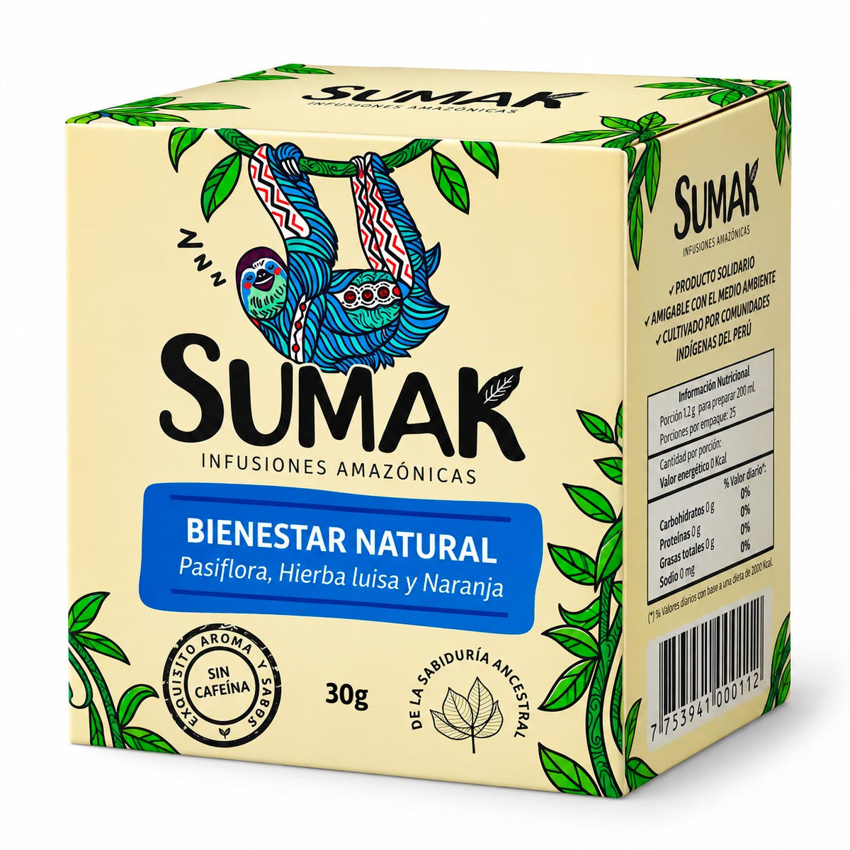 Infusión de Pasiflora, Hierba Luisa y Naranja – Bienestar Natural x 30g