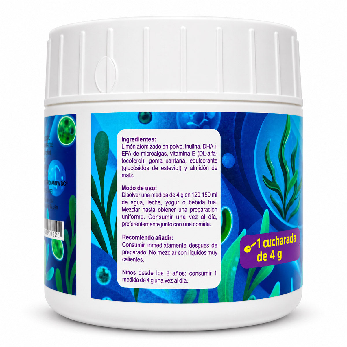 Omega 3 Kids para Niños (200mg EPA + DHA) - Sabor Lima Limón en polvo x 200g