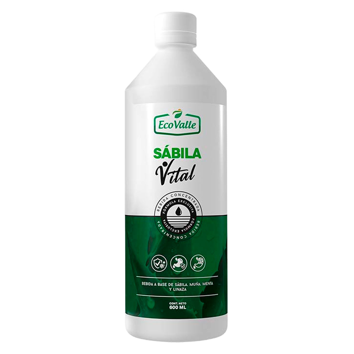 Extracto de Sábila con Linaza, Muña y Menta x 600ml | Alivio Natural para Acidez, Reflujo y Colon Irritable