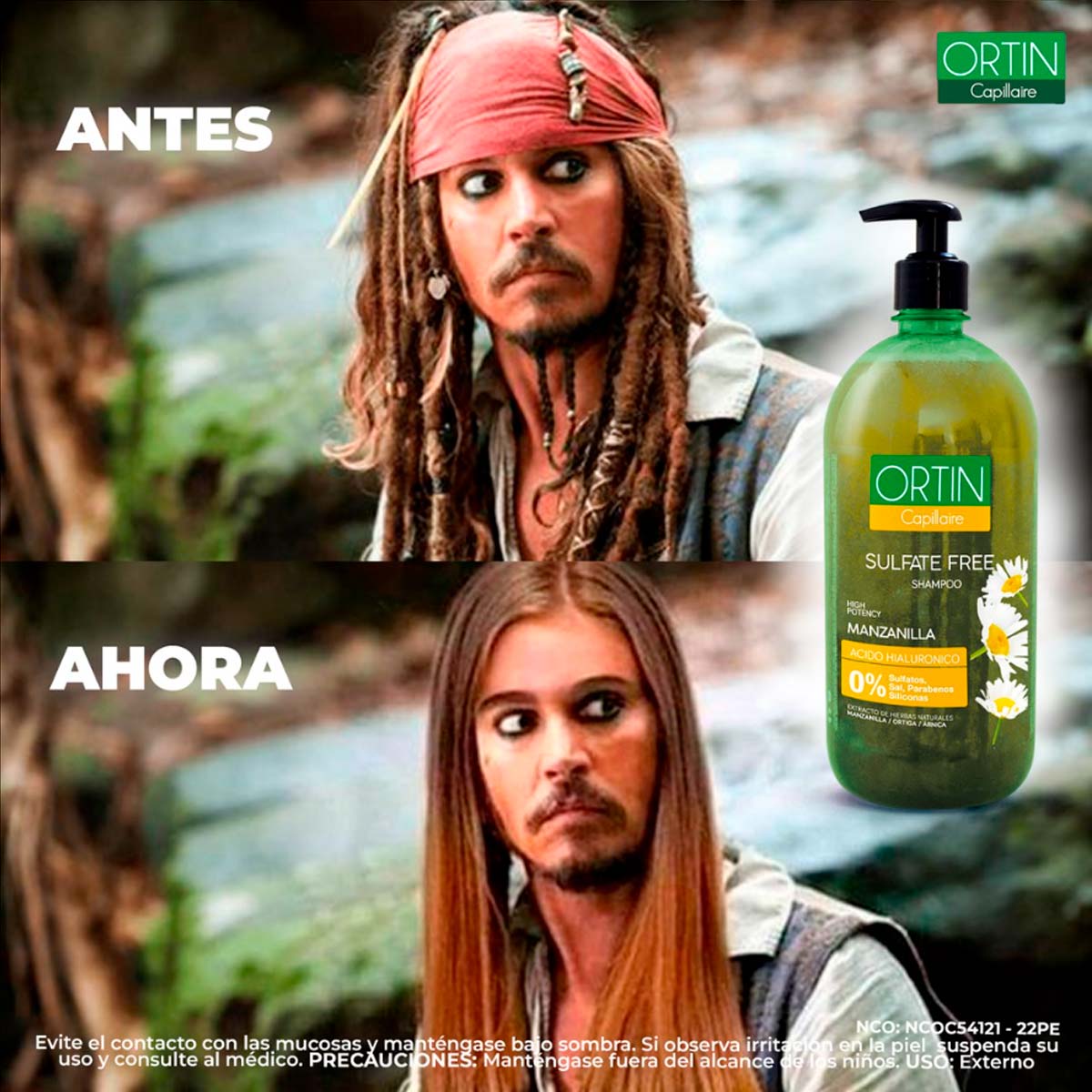 Shampoo Ortin Capillaire con Manzanilla x 1 litro