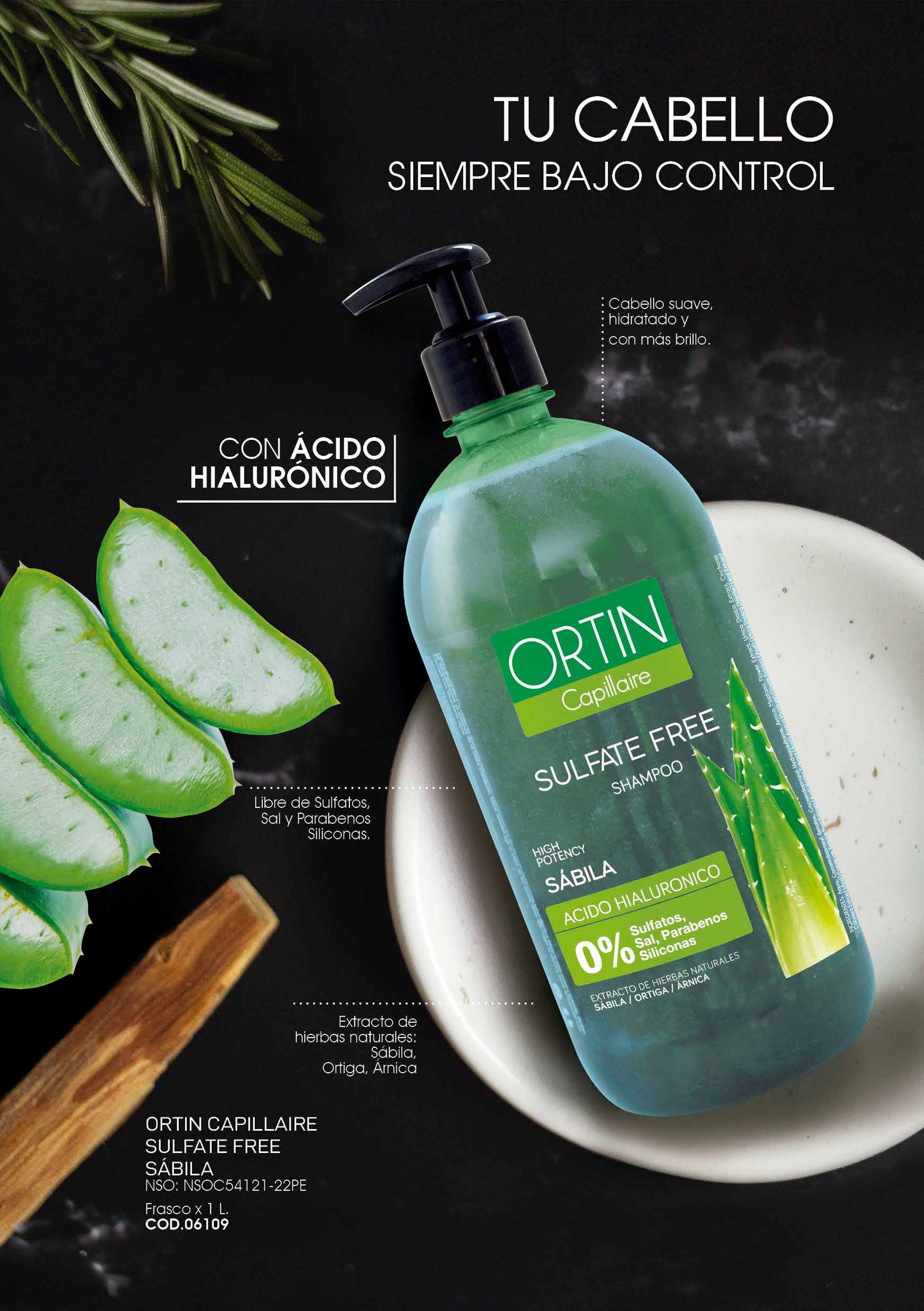 Shampoo Ortin Capillaire con Sábila x 1 litro