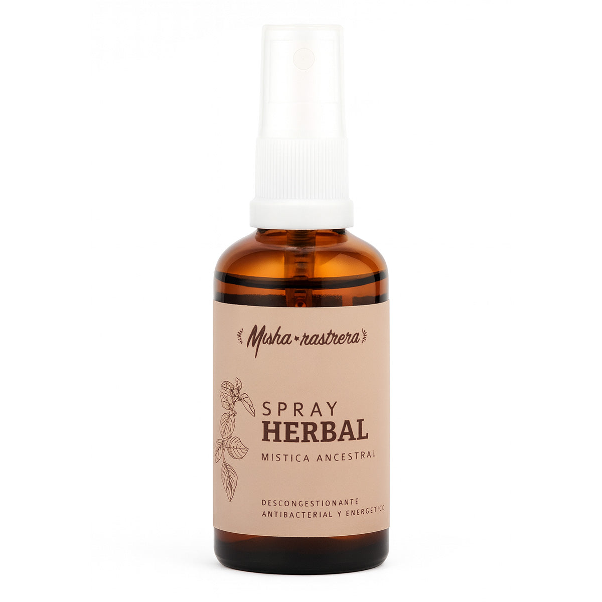 Spray Herbal Descongestionante y Energético con Eucalipto, Muña y Palo Santo x 50ml
