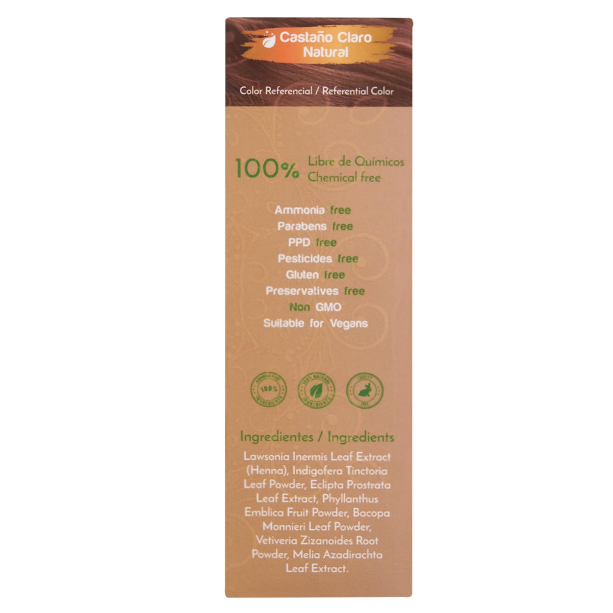 Tinte 100% Natural - Castaño Claro