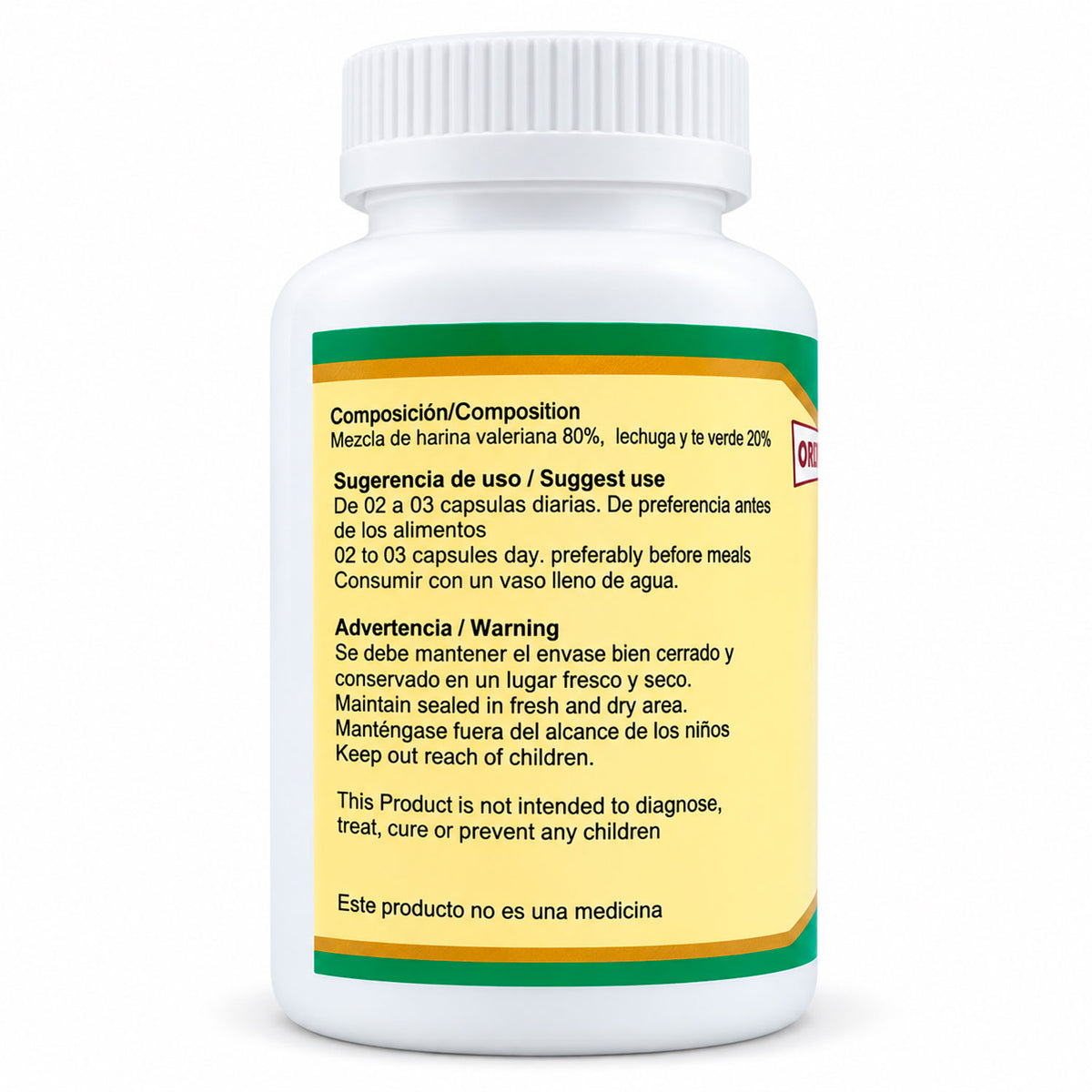 Valeriana en cápsulas (100 x 500mg)