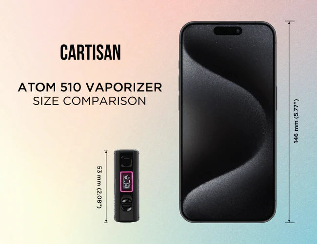 Vaporizador CARTISAN Atom – Rosca 510 y Carga Rápida USB-C