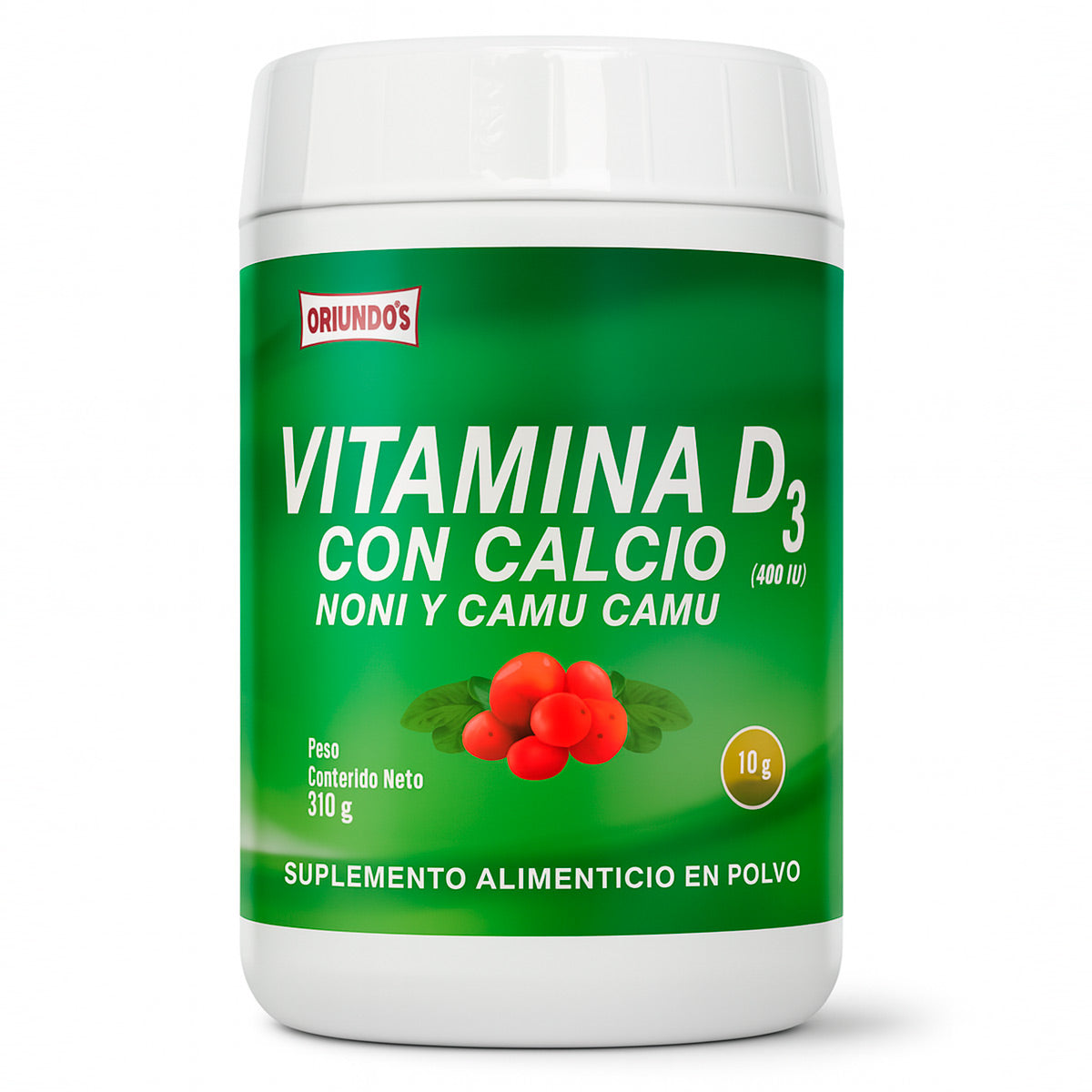 Vitamina D3 400 UI con Calcio en Polvo x 310g