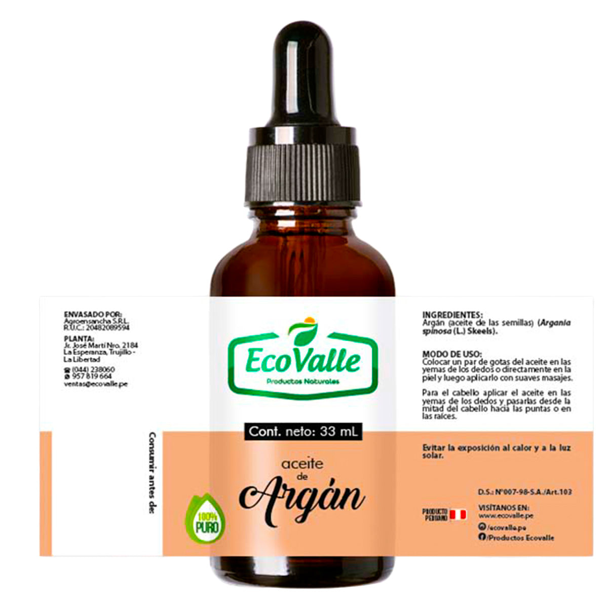 Aceite de Argán x 30ml
