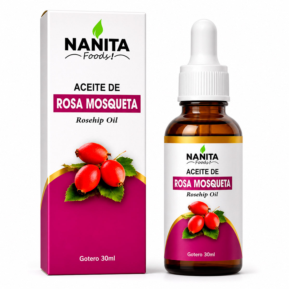 Aceite de Rosa Mosqueta 100% Puro x 30ml | Regenerador, Hidratante y Reparador