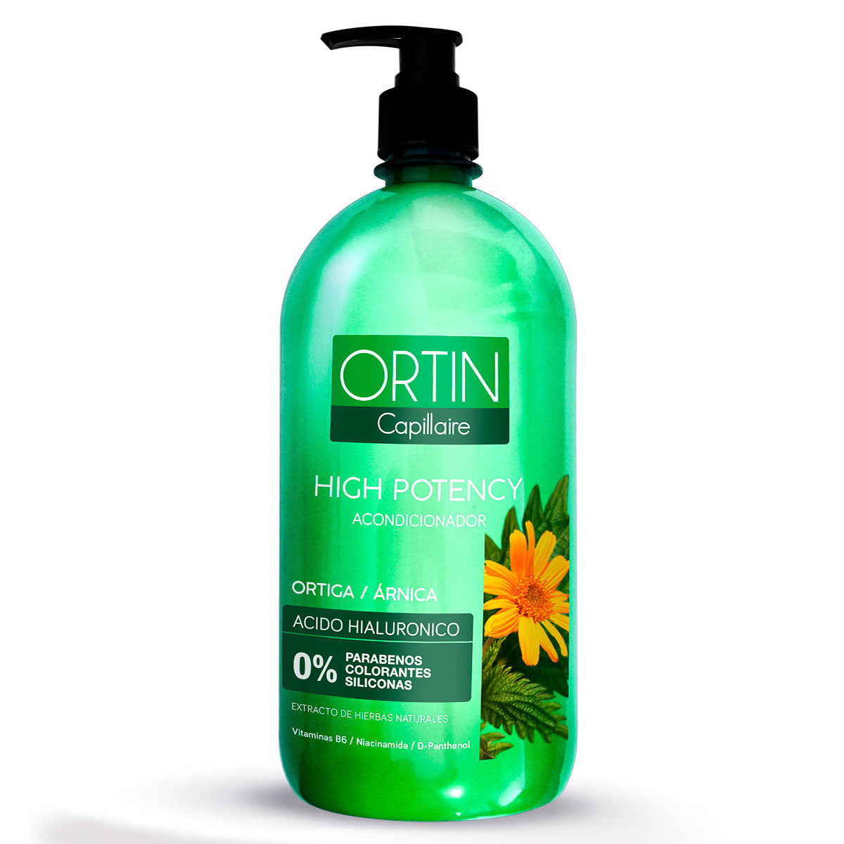 Acondicionador Ortin Capillaire x 1L | Ortiga, Árnica y Ácido Hialurónico para Cabello Dañado