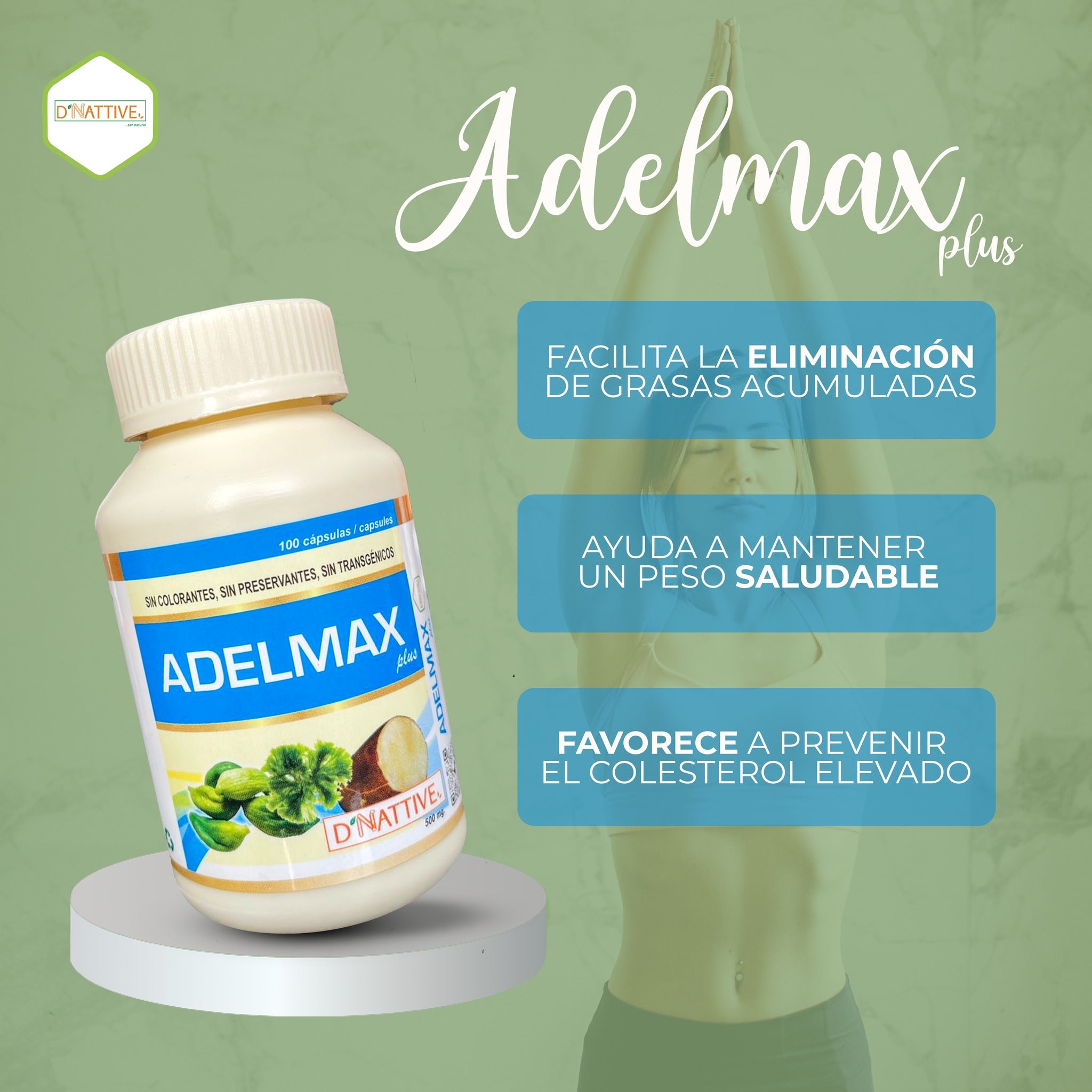 Adelmax en cápsulas (100 x 500mg)