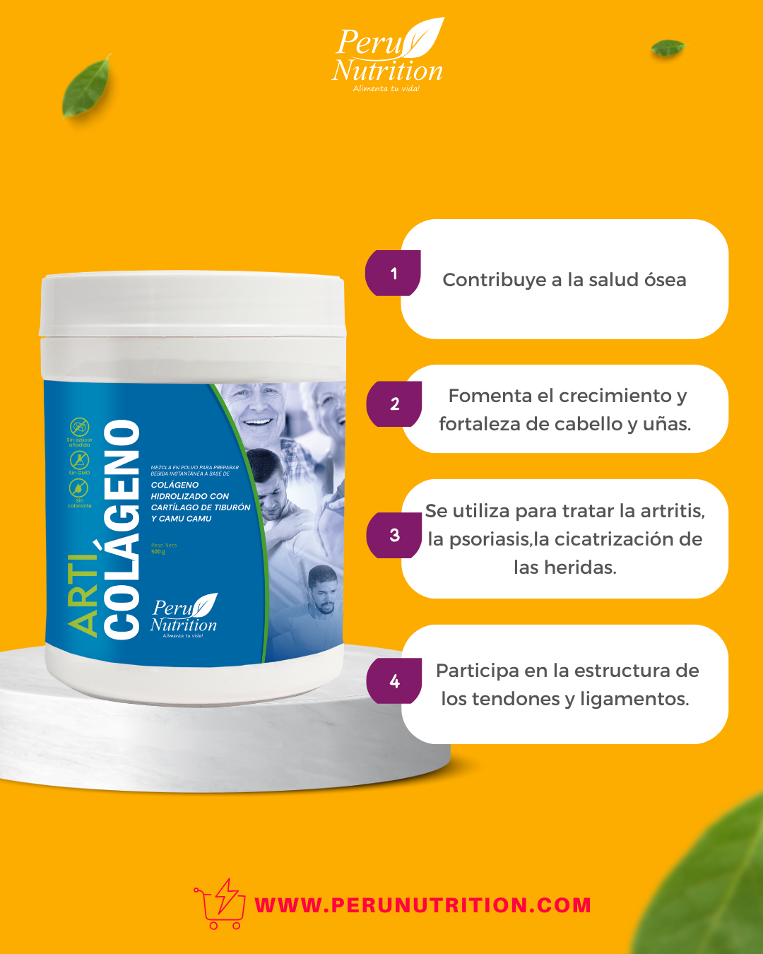 Colágeno con Cartílago de Tiburón y Mix de Vitaminas y Minerales x 500g