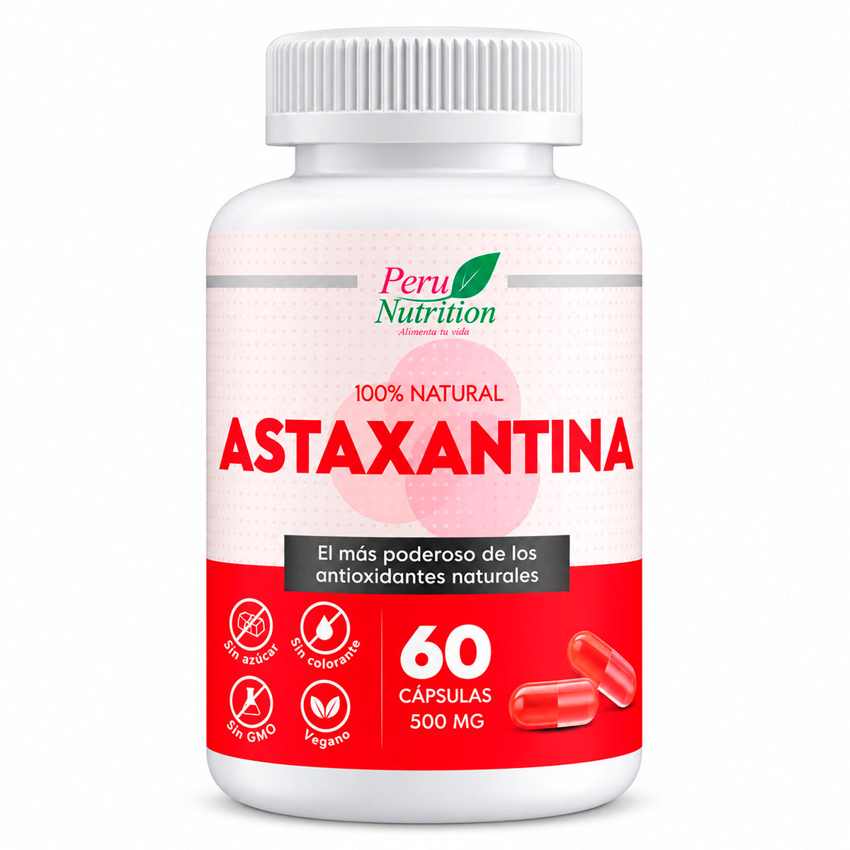 Astaxantina en cápsulas (60 x 500mg)