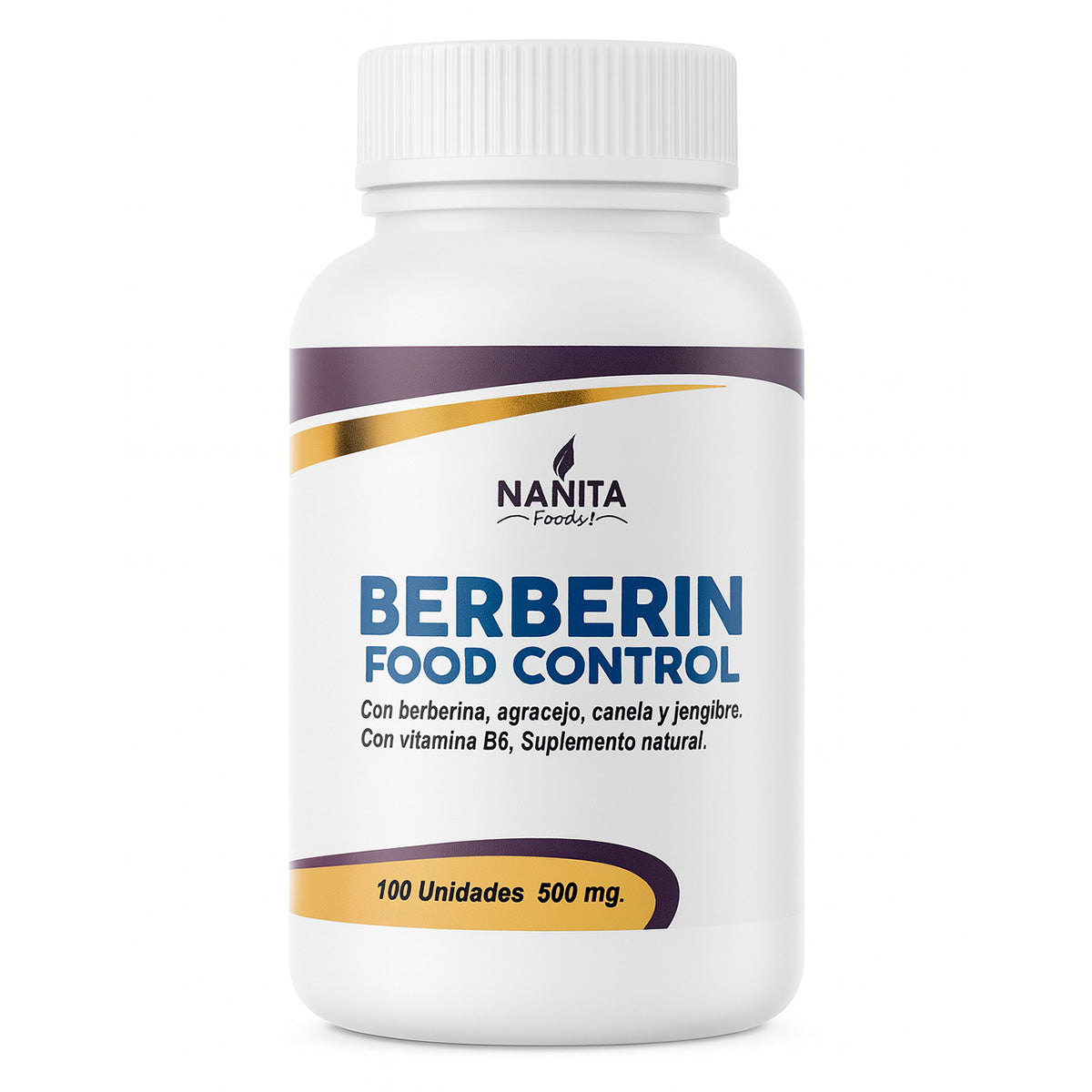 Berberina Food Control en cápsulas (100 x 500 mg) – Control de Apetito, Metabolismo y Glucosa