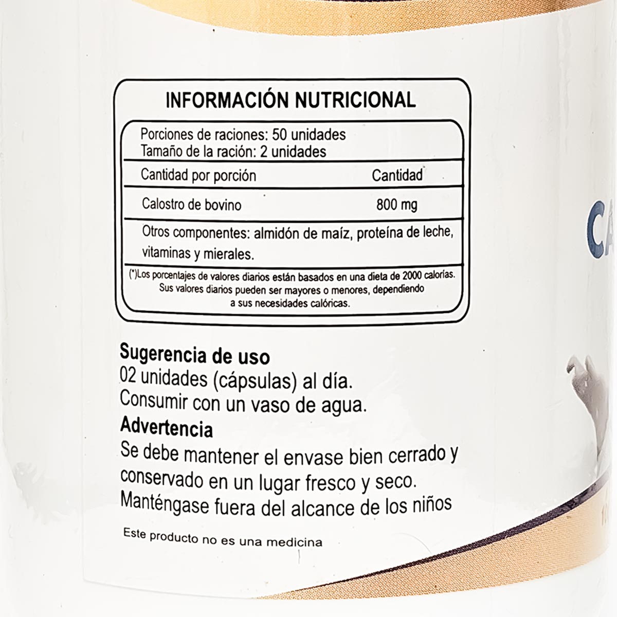 Calostro de Bovino en cápsulas (100 x 500mg)