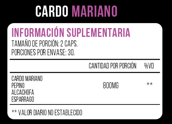 Silimarina (Cardo Mariano) en cápsulas (60 x 400mg)