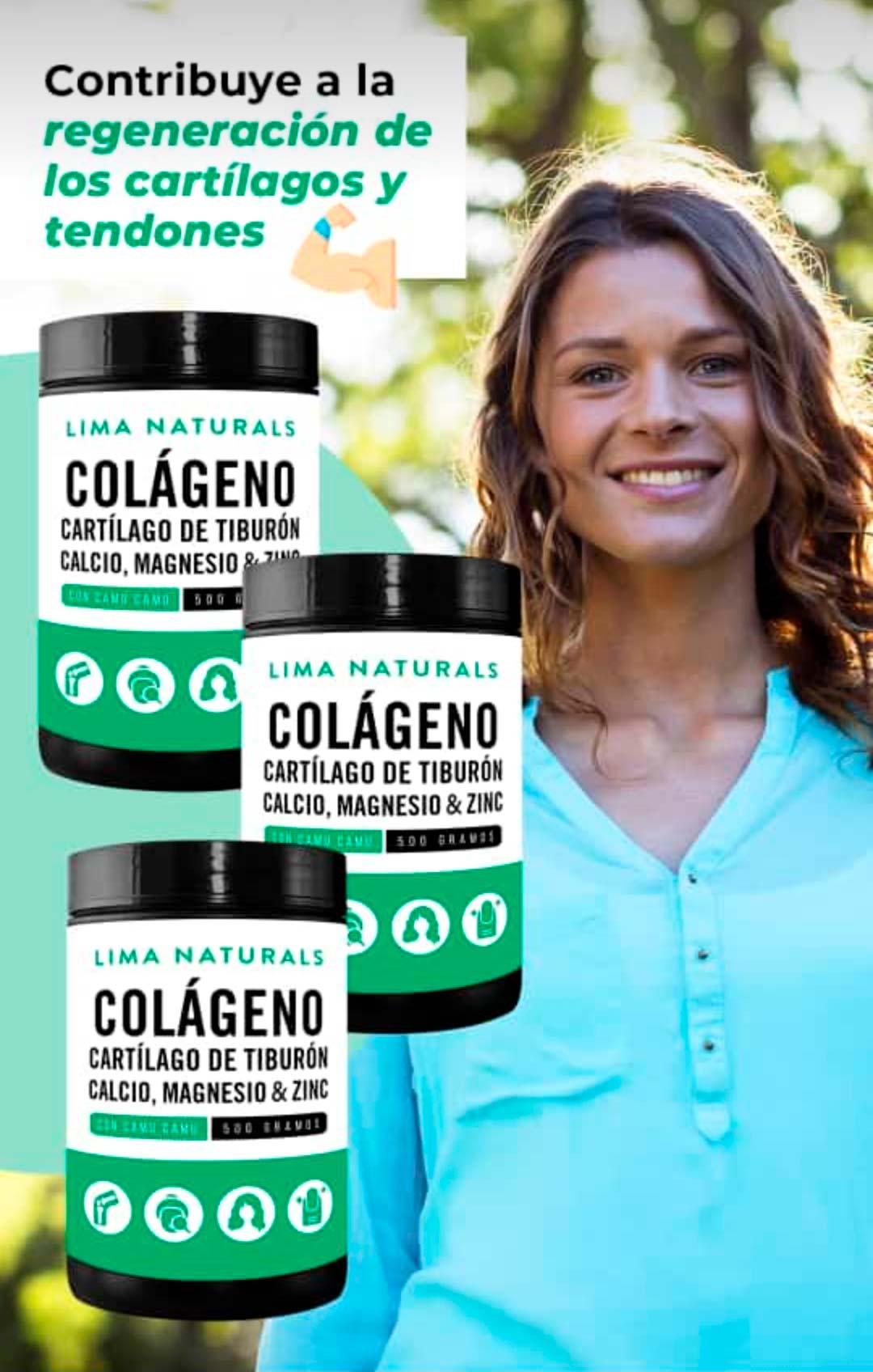 Colágeno Hidrolizado con Cartílago de Tiburón x 500g