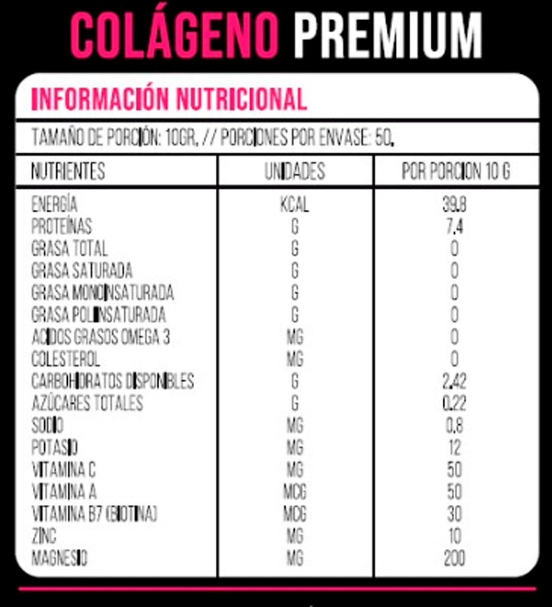 Colágeno Hidrolizado Premium con Aguaje, Biotina, Magnesio y Zinc - Sabor Natural a Vainilla x 500g