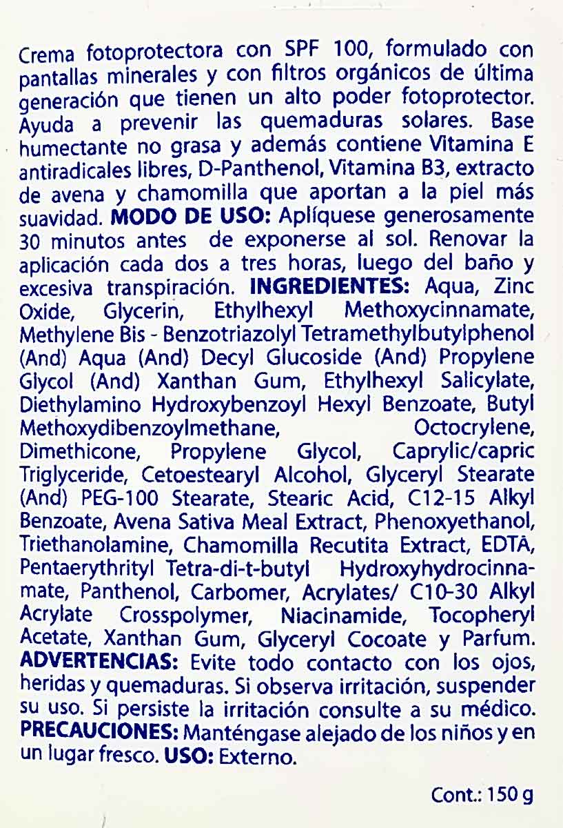 Protector Solar Dermosol Visage SPF 100 x 150g