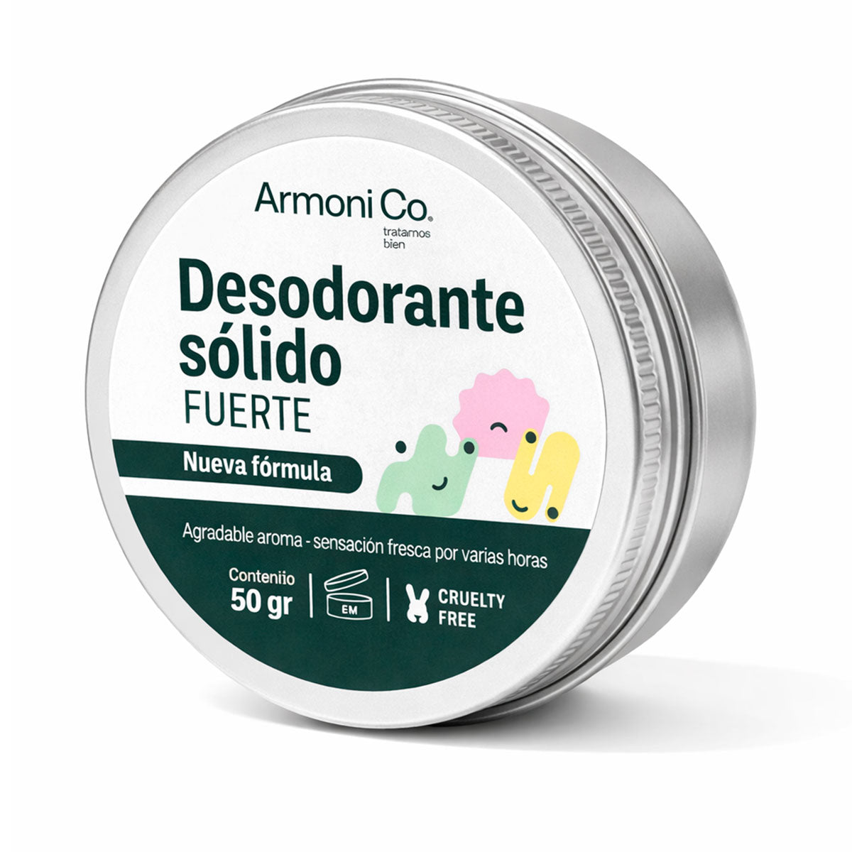 Desodorante Natural Sólido Sin Aluminio - Fuerte x 50g