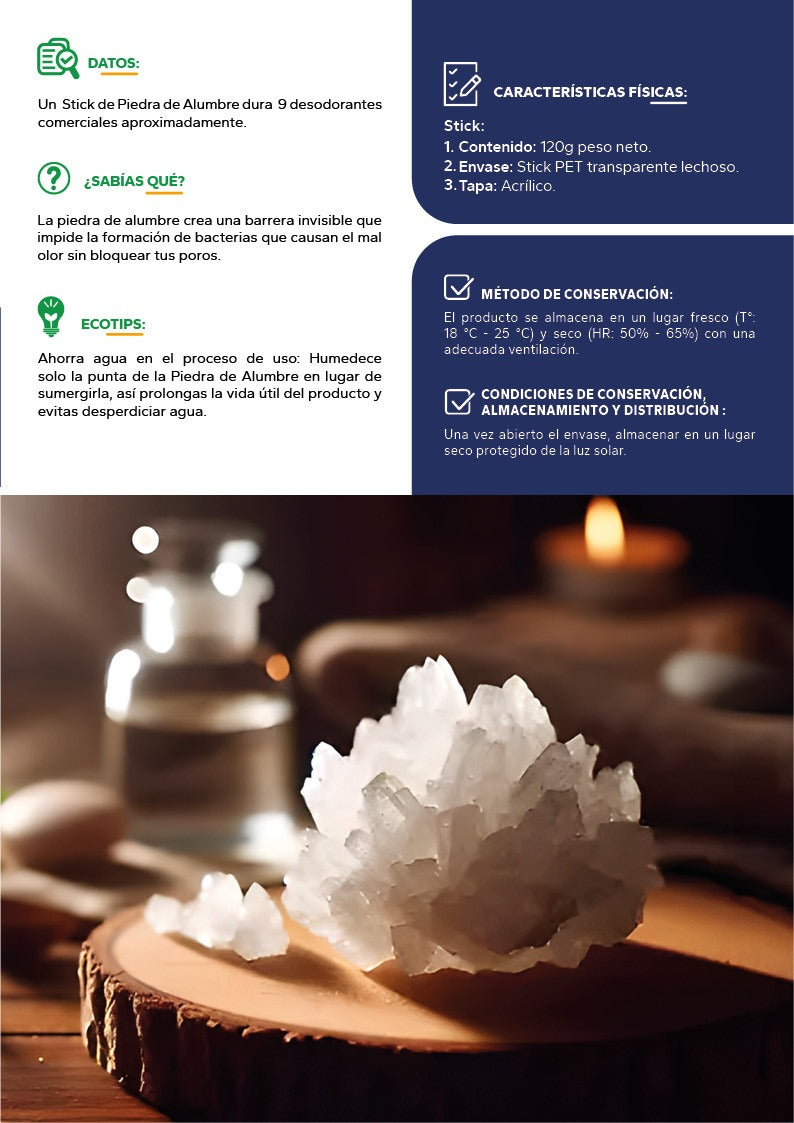 Desodorante Piedra de Alumbre x 120g