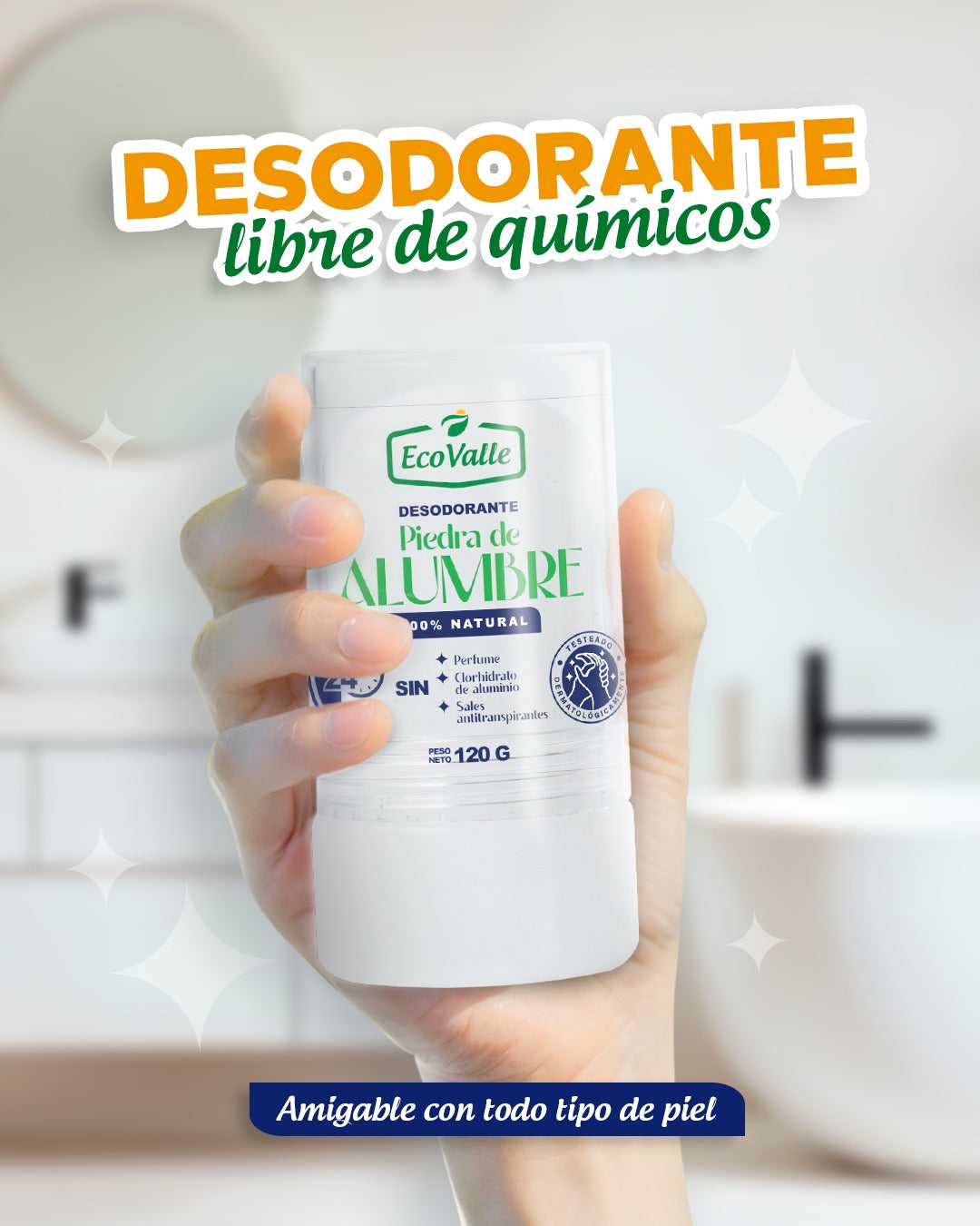 Desodorante Piedra de Alumbre x 120g