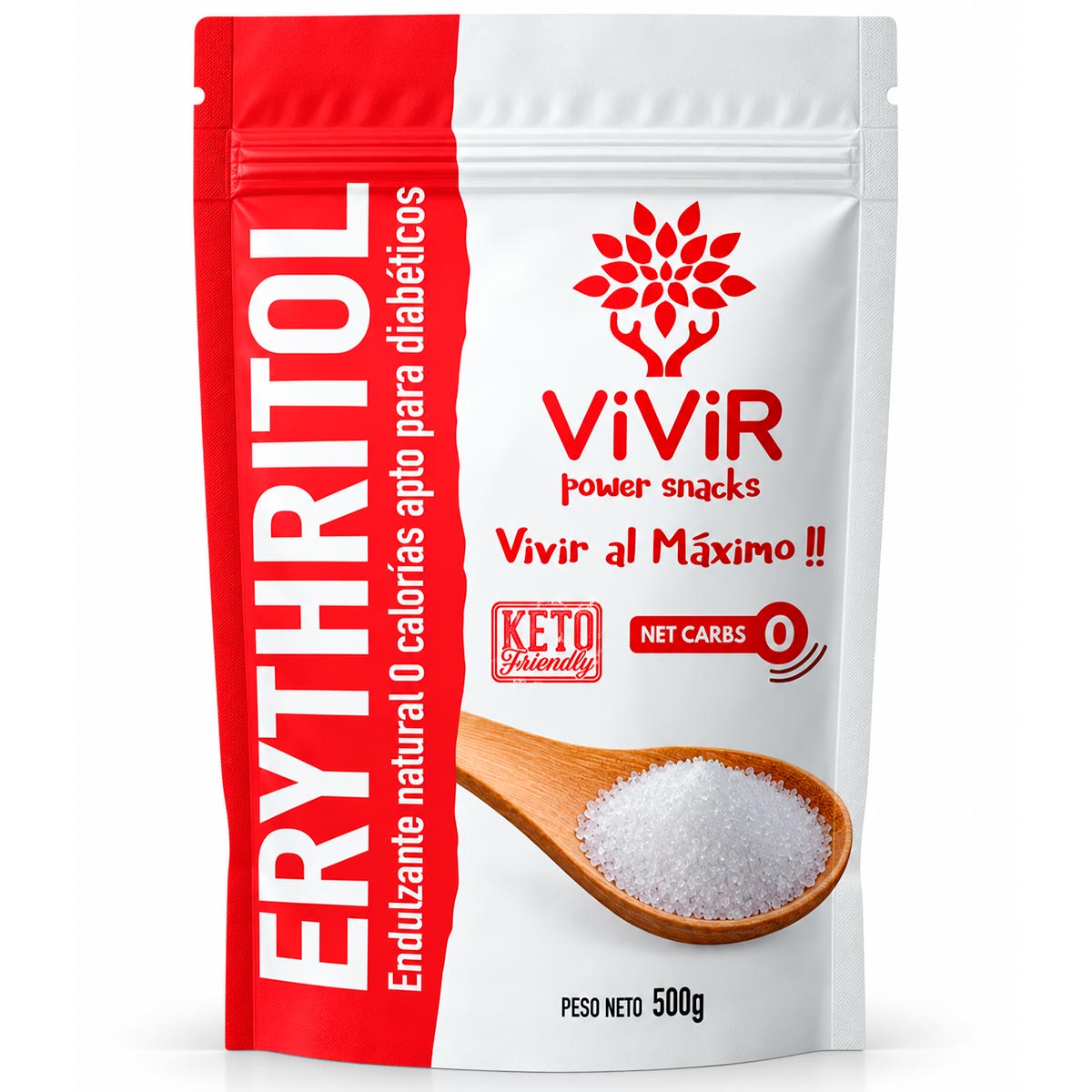 Eritritol 100% Puro en polvo x 500g