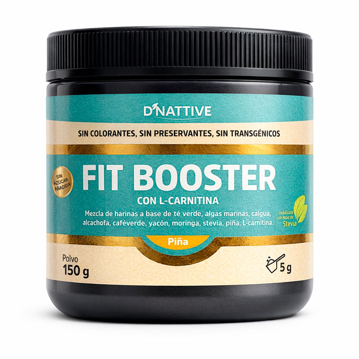 Fit Booster con L-Carnitina, Té Verde, Algas Marinas y Piña x 150g