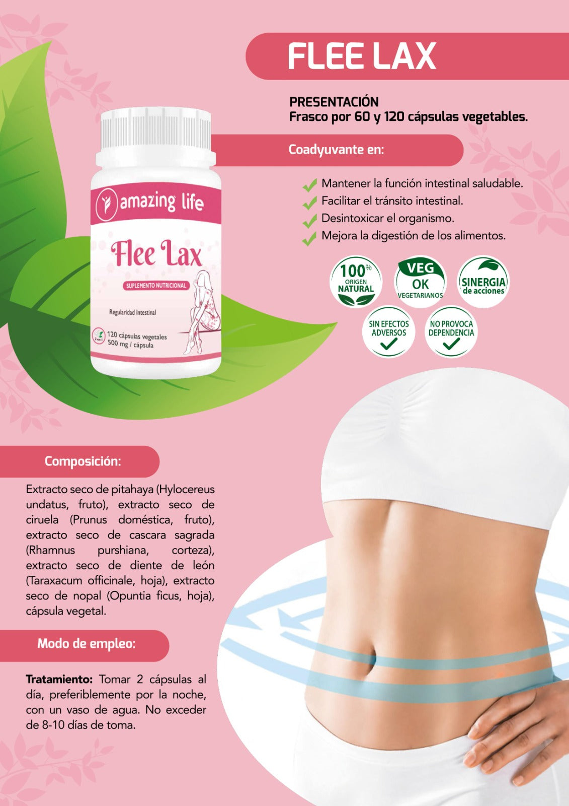 Flee Lax - Facilita Tránsito Intestinal en cápsulas (500mg)