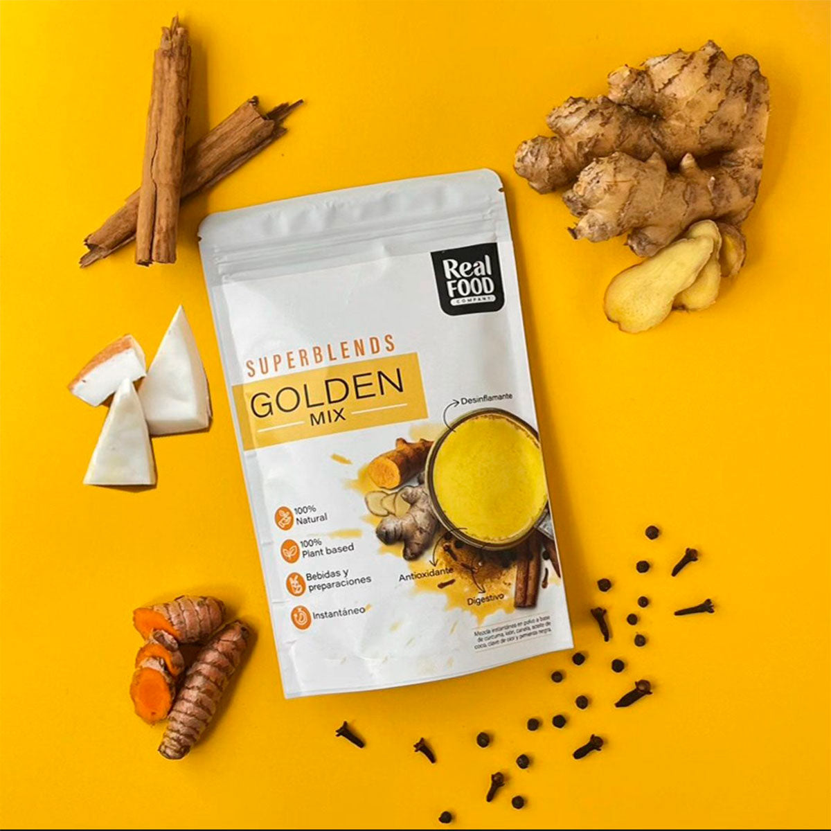 Golden Mix Instantáneo - Cúrcuma, Kión y Pimienta Negra x 100g