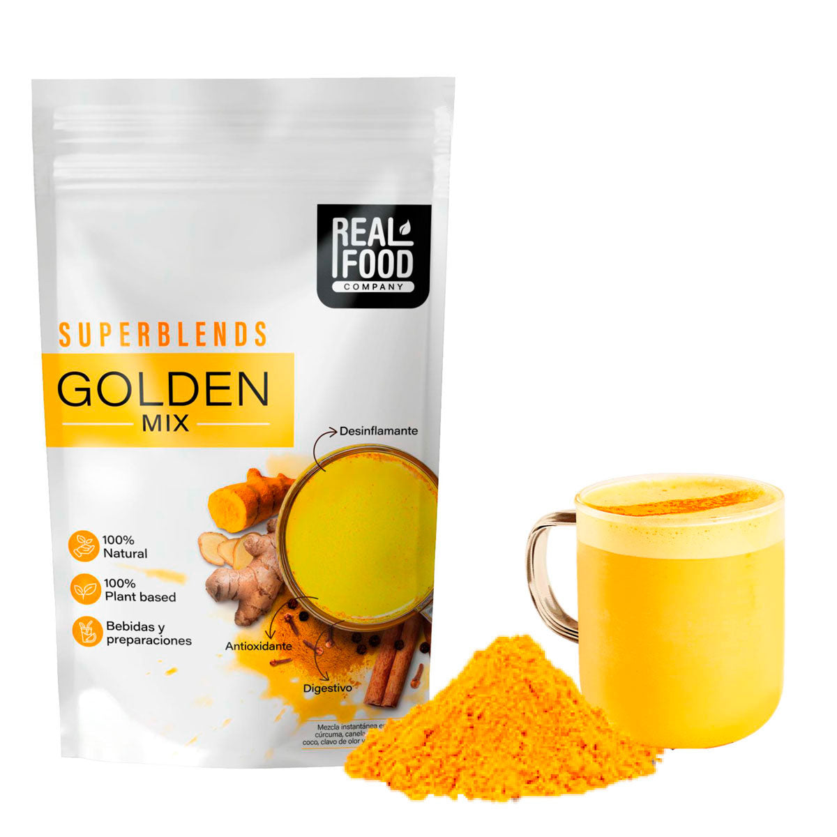 Golden Mix Instantáneo - Cúrcuma, Kión y Pimienta Negra x 100g