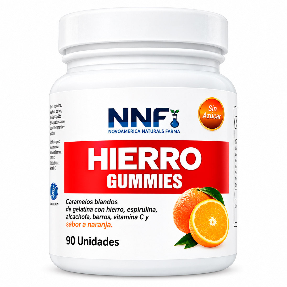 Gomitas de Hierro con Sabor Natural a Naranja x 90u