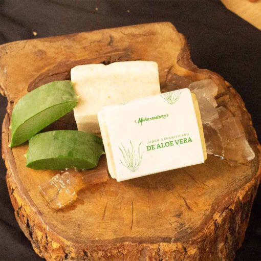 Jabón Artesanal de Aloe Vera x 90g – pH Neutro para Piel Sensible