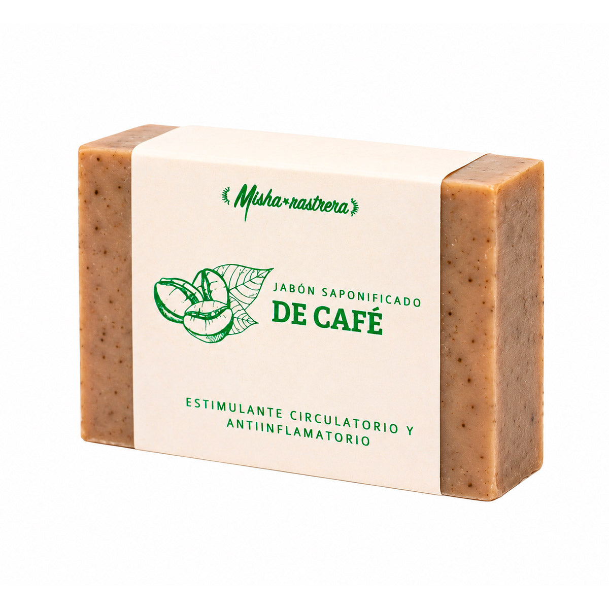 Jabón Artesanal de Café x 90g – Exfoliante e Hidratante