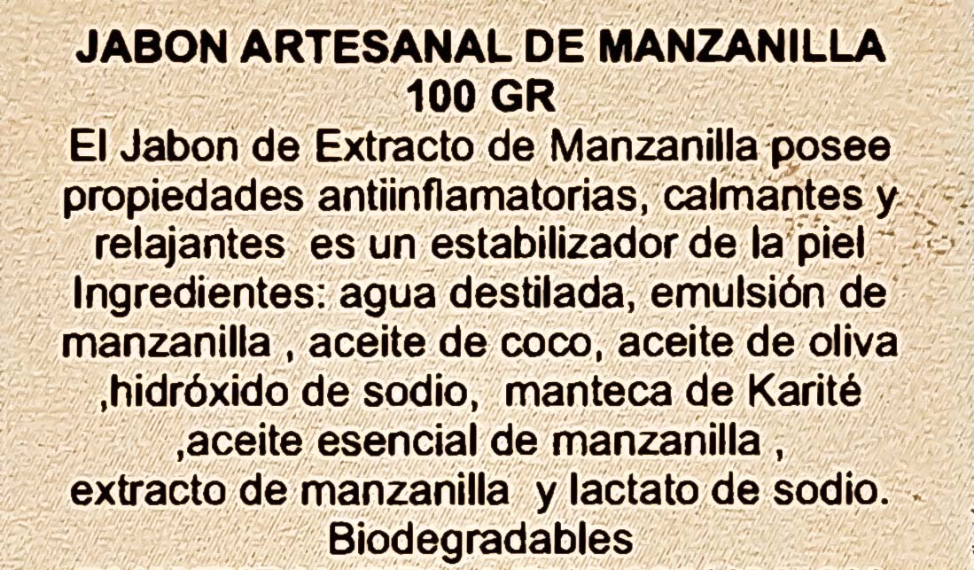 Jabón Artesanal de Manzanilla x 100g