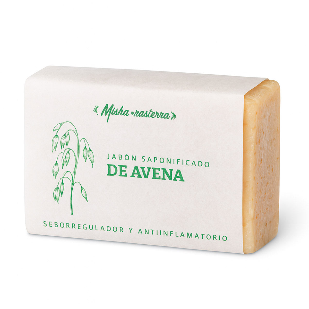 Jabón Artesanal de Avena x 90g – Exfoliante, Calmante y Humectante