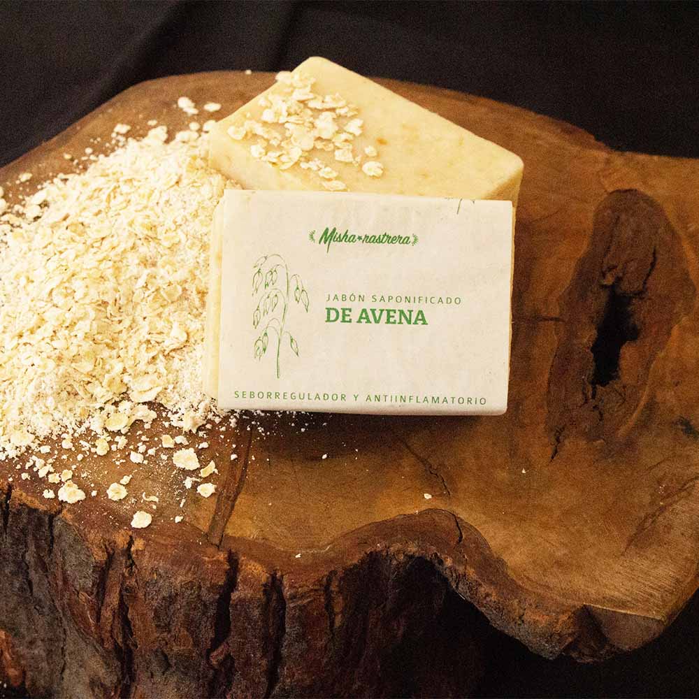 Jabón Artesanal de Avena x 90g – Exfoliante, Calmante y Humectante