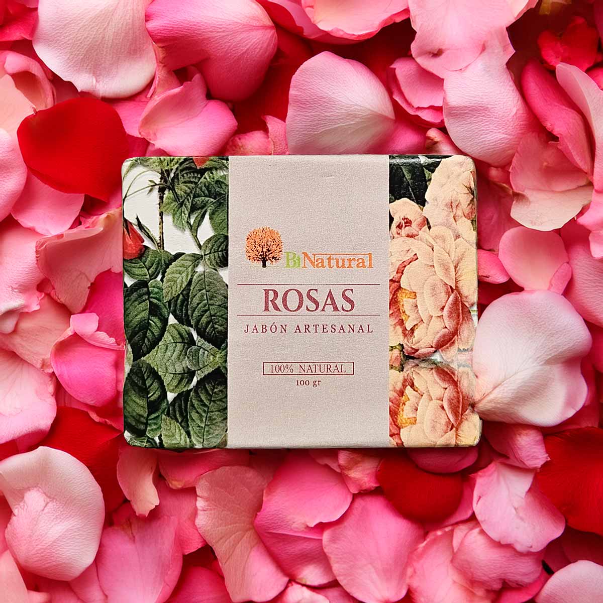 Jabón Artesanal de Rosas x 100g