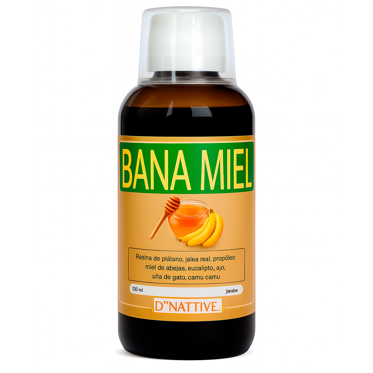 Jarabe Banamiel (Resina de Plátano + Propóleos + Eucalipto) x 130ml