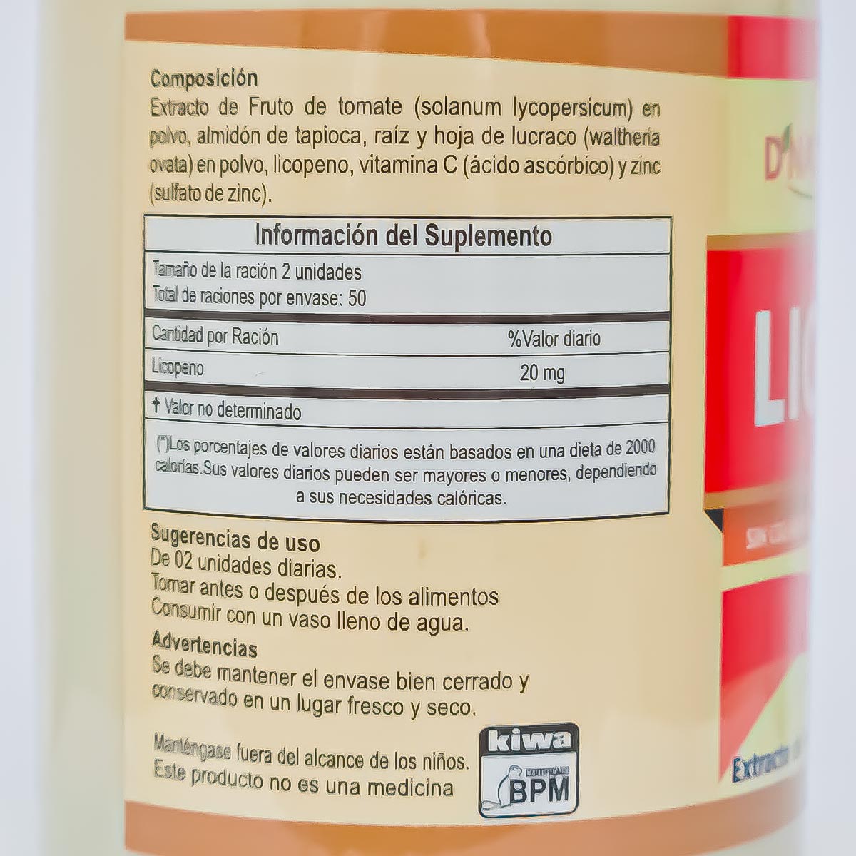 Licopeno en cápsulas (100 x 500mg) | Antioxidante con Vitamina C, Zinc y Lucraco