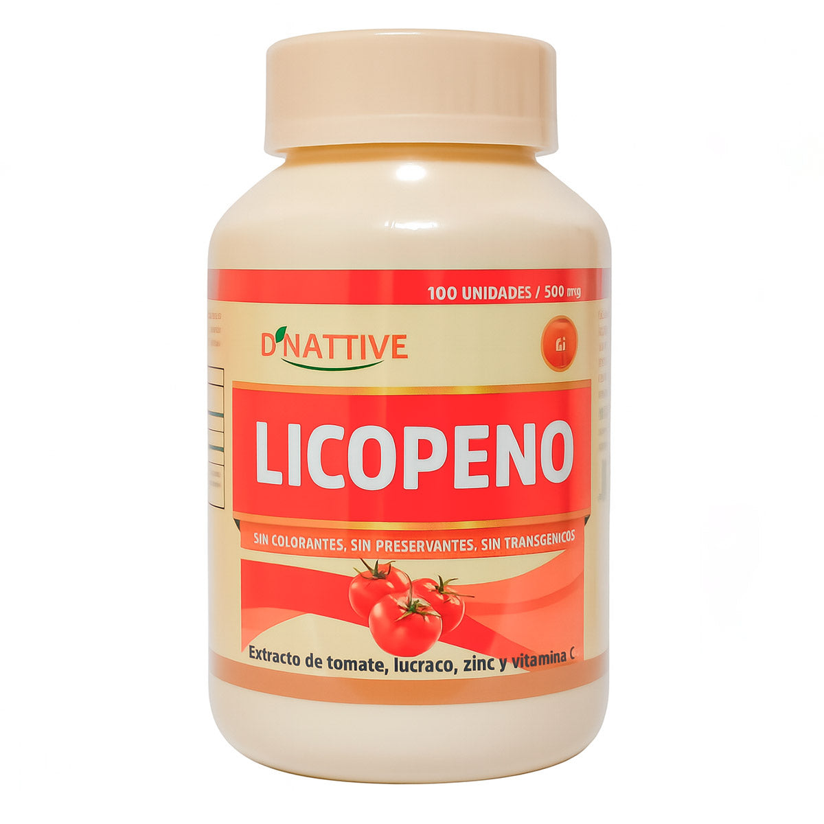 Licopeno en cápsulas (100 x 500mg) | Antioxidante con Vitamina C, Zinc y Lucraco