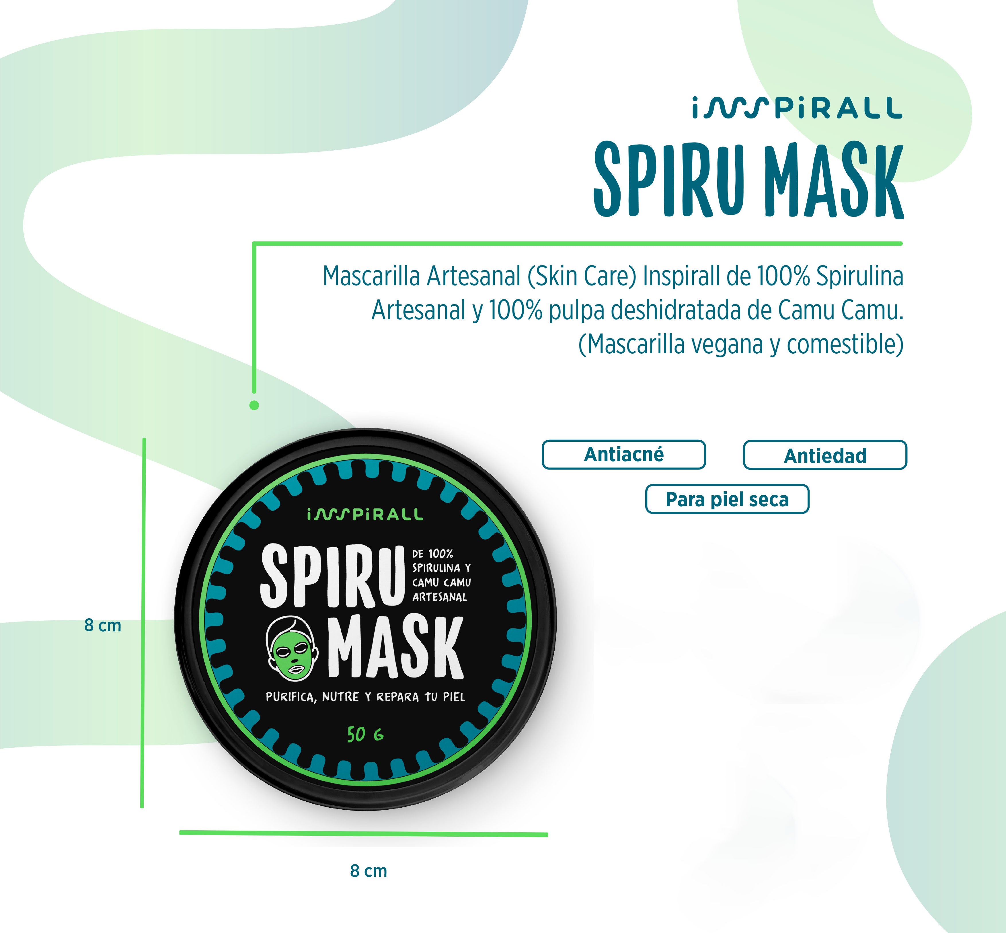 Spiru Mask - Mascarilla Artesanal de Spirulina x 50g